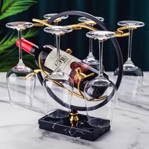 Light luxury creative wine rack household modern ornaments wine bottle shelf high-end wine rack cabinet decoration red wine rack set