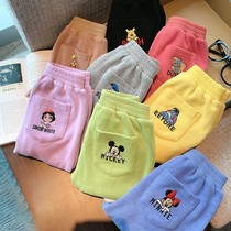 Girls pants thin spring and autumn wear boys sports pants kindergarten God pants childrens foreign style cartoon tie pants tide