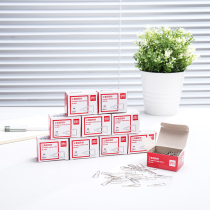 Deli 0051 paper clip (100 box) nickel-plated anti-rust metal silver 3# triangle paper bookmark creative