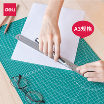 Single piece 78401 cutting pad model pad Mouse pad A3 specification PVC green manual pad DIY manual model board Paper cutting engraving board Can be double-sided repeated cutting medium knife board