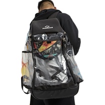 Quasi transparent basketball bag fitness outdoor sports training backpack large capacity shoulder backpack