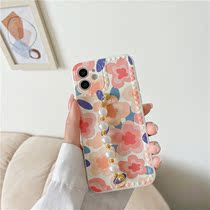 Summer flower pearl chain Apple Xsmax phone case xr for iPhone11pro 7 8plus soft 12