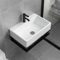 Square washbasin wash basin wall cabinet combination toilet ceramic single hole wash basin small apartment Basin