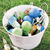 White Ice Bucket Bar Champagne Ice Bucket Picnic Seafood Beer Beverage Ice Bucket ktv Stainless Steel Iron Ice Bucket