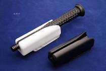 Plastic steel throwing stick cover Flashlight cover black and white oblique mouth quick-pull stick cover MOLLE rotating quick-release mechanical stick pass