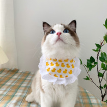 Korea ins cartoon dog drool towel Pet triangle towel Cat bib Cat scarf than bear drool towel Cat bib