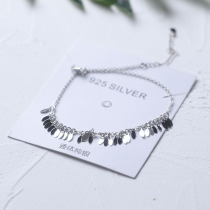925 pure silver hearse leaf foot chain minimalist tree leaves feet ring Dont make gift bestie girlfriends lukewarm wind