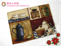 American country European retro Mediterranean ins style placemats tablecloth student table mat 33*47 delicious coffee
