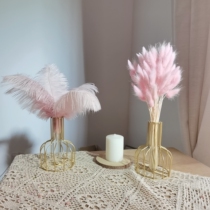 Light luxury rabbit tail grass forever flower dried flower bouquet decoration real flower natural air-dried decoration Nordic living room home furnishings