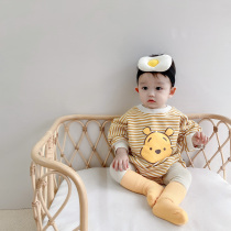  ins wind baby triangle bag fart romper one-piece clothes spring and early Autumn net red baby cute super cute foreign style