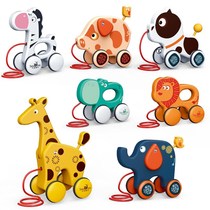 Childrens toddler drag toy baby drawstring cart hand pull baby traction cable pull car pull walk
