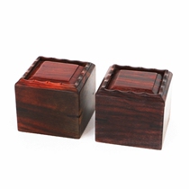  Red acid branch jewelry box Mahogany jewelry box Solid wood small box Ring earrings collection box Wooden seal storage box