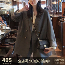  2021 autumn and winter popular new fashion small suit jacket female oversize Korean casual loose suit top