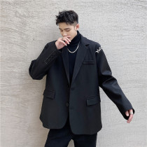 Diablo design sense suit jacket mens spring and autumn loose Korean version of ins Tide brand net red handsome small suit