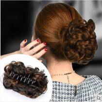 Hairpin hair grab clip wig female hair circle Hair bag disc hair device pull flower short curly hair bud female head flower fluffy big hair circle