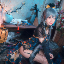 Dazzling spot Vocaloid TDA Lotian Yicos Conserve gold silky cheongsam Cosplay womens dress suit