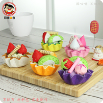 Handmade non-material package fruit cake puff recommended factory direct sale original non-woven fruit cake