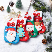 Christmas socks gift bag gift box Christmas tree decoration hanging Old Man snowman elk socks creative ornaments