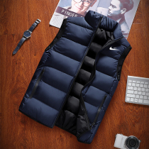 Nike men autumn and winter down cotton vest 2021 new shoulder warm coat thick cotton horse clip tide