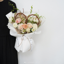 Wei Yi love dragon willow heart-shaped woven garland rattan natural dried flower rattan hand bouquet diy material