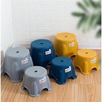 Small stool plastic bench Home Childrens stool thick round stool non-slip foot rubber stool foot baby bath stool