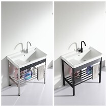 Ceramic laundry basin Stainless steel bracket Balcony laundry pool with washboard sink Wash basin Laundry sink sink