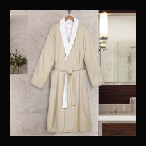 Five-star hotel special bathrobe nightgown pure cotton gabardine green fruit collar pajamas Hilton jw Marriott same paragraph