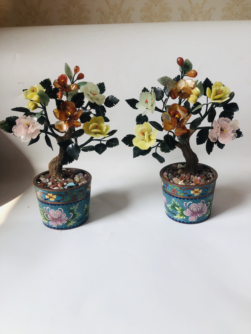 景泰蓝玉石牡丹花盆景摆件-景泰蓝玉石牡丹花盆景摆件促销价格、景泰蓝