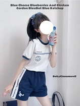 Terrier bean laurel dog joint JK uniform Summer sports gymnastics suit suit Students short-sleeved shorts Class uniform School uniform