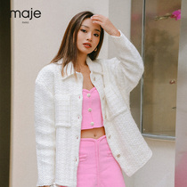 (blogger homecare) maje2022 Spring summer new womens dress French style coarse flowers knitted cardio-hoodie MFPCA00266