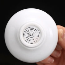 Creative all-ceramic hole tea leak white porcelain tea filter ceramic filter tea separation kung fu tea set accessories tea filter
