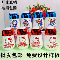Wholesale ceramic cup cartoon lamp cup with cover advertising opening event gift custom logo Penguin cup mug