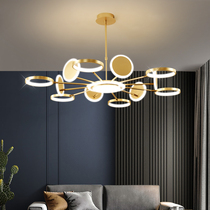 Nordic luxury chandelier living room lamp post-modern simple atmosphere creative restaurant bedroom lighting combination whole house package