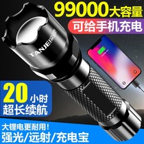 Strong light special forces flashlight Rechargeable treasure mini student home self-defense outdoor super bright long-range LED light
