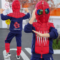 Spider-Man clothes boy clothes boy 22 new spring pure cotton suit Ottmann cos costume autumn jacket child clothing