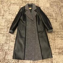 Goose down liner removable leather down coat
