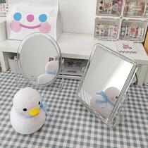 Pig three years old ins cosmetic mirror simple desktop transparent acrylic student dormitory desktop style double-sided dressing mirror