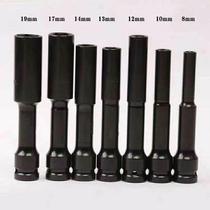 Electric wrench thin-walled extended sleeve head 1 2 Square small diameter socket head wind gun sleeve phosphating long sleeve