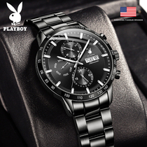 Flower Playboy Special Cabinet Watch Mens Mechanical Watch Fully Automatic Black Large Dial Multifunction Male Watch Waterproof