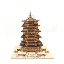 Liao Dynasty Yingxian wooden tower hand-assembled Tenon model Sakya Tower miniature pavilion craft gift furnishings