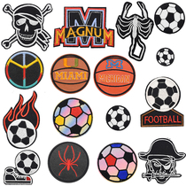 Football embroidery cloth sticker boy clothes badge patch sticker team logo DIY patch hole sticker with adhesive can be ironed