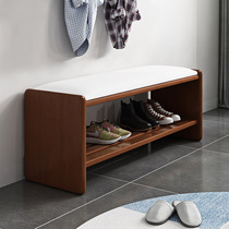 Shoe change stool household solid wood Nordic door soft bag cushion modern simple shoe stool door can be sitting shoe change cabinet