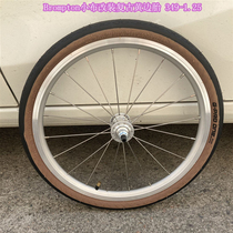 Brompton small cloth outer tire 349 bald tire 16 inch folding tire super light tire small cloth retro yellow side tire