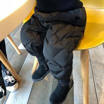Anti-season clearance special childrens down pants girls boys thick warm baby pants loose child tide