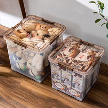 Friendly transparent storage box household childrens toys with lid snacks clothes clothes books plastic storage box