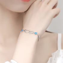 Platinum bracelet female summer pt950 Lao Feng Xianghe 2021 new white gold bracelet Valentines Day gift to girlfriend