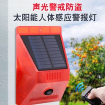 Solar induction alarm Outdoor anti-theft alarm Breeding orchard farm infrared remote control alarm light