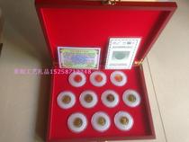 The great leader Mao Zedong gold portrait gold inlaid jade 10 commemorative medals new sales Gift Collection souvenirs