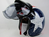 Motorcycle retro helmet bubble mirror half-covered helmet semi-helmet windproof universal transparent lens sunglasses