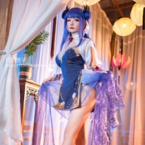 (Claw claw box)Blue route cos Ibuki New Year cheongsam cos clothing tailored